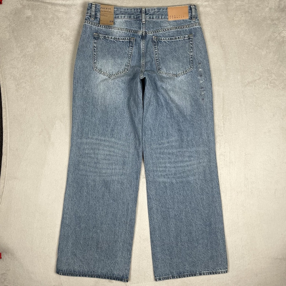 Pacsun Casey‎ Low Rise Baggy Jeans Womens 32x31 Blue Wide Leg Y2K Skater NEW - Picture 2 of 12